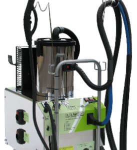 جهاز البخار الإيطالي CARWASH الكهربائي لخدمات السيارات والمنازل, يعمل على ضخ البخار بمخرجين وضخ الكيميكال وشفط الرطب والجاف والتجفيف بالهواء الحار والتعقيم بالأوزون .